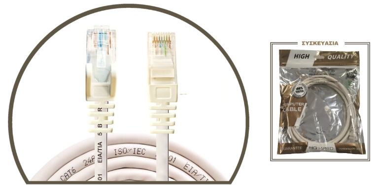 gilbord utp cat6 patch ofc καλώδιο συσκευασία